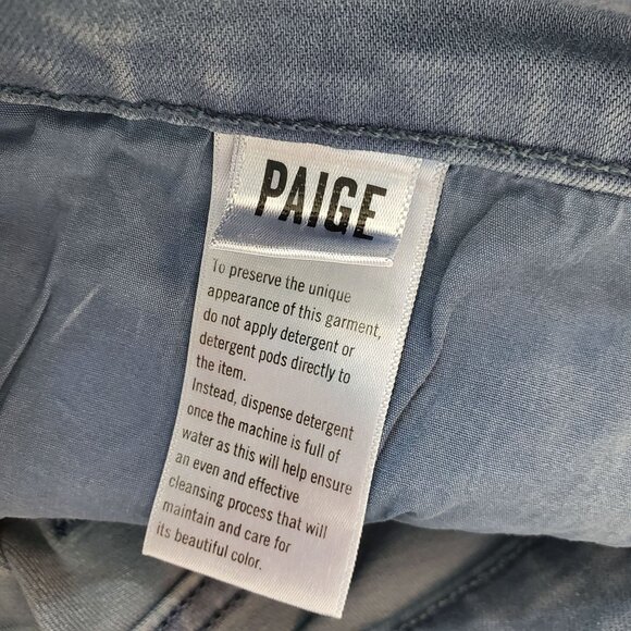 Paige Men's Blue Federal Straight Leg Jeans Slim Fit Denim Stretch Size 33 - Picture 11 of 14